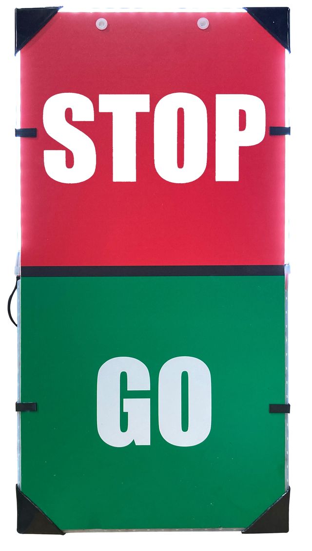 30.5cmx 61cm Single Sided LED Sign, STOP & GO, with smart sensor Combo
